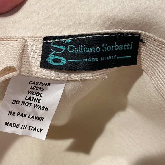 Galliano Sorbatti Wool Hat - Made in Italy ivory and black. - Picture 4 of 6
